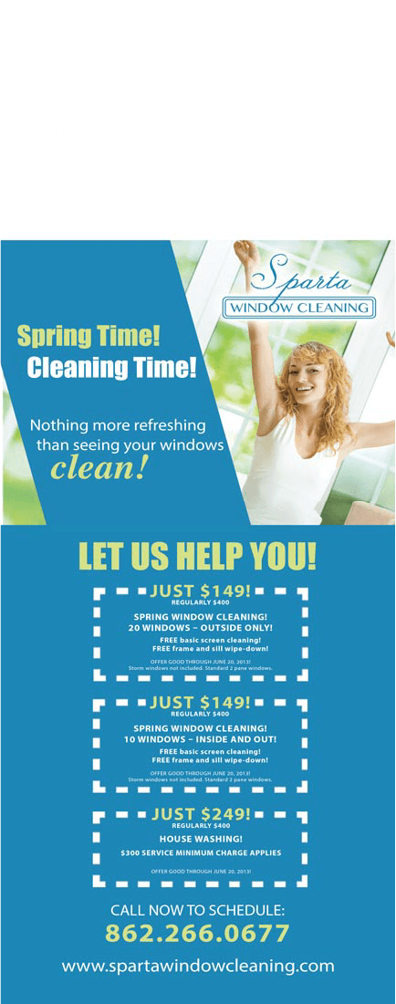 Spring Time Cleaning Time - Door Hangers - 4.25 x 11