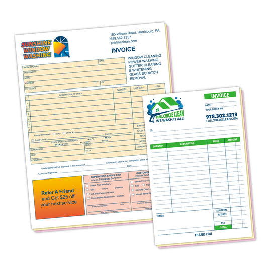 8.5" x 11" Carbonless NCR Forms