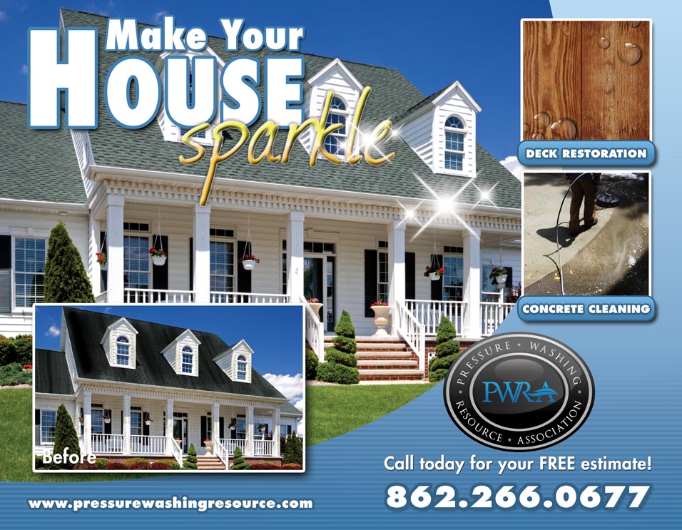 House Wash Make Your House Sparkle - Postcards - 8.5 x 11