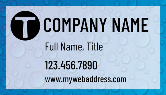 Water Drops - Business Card Stickers