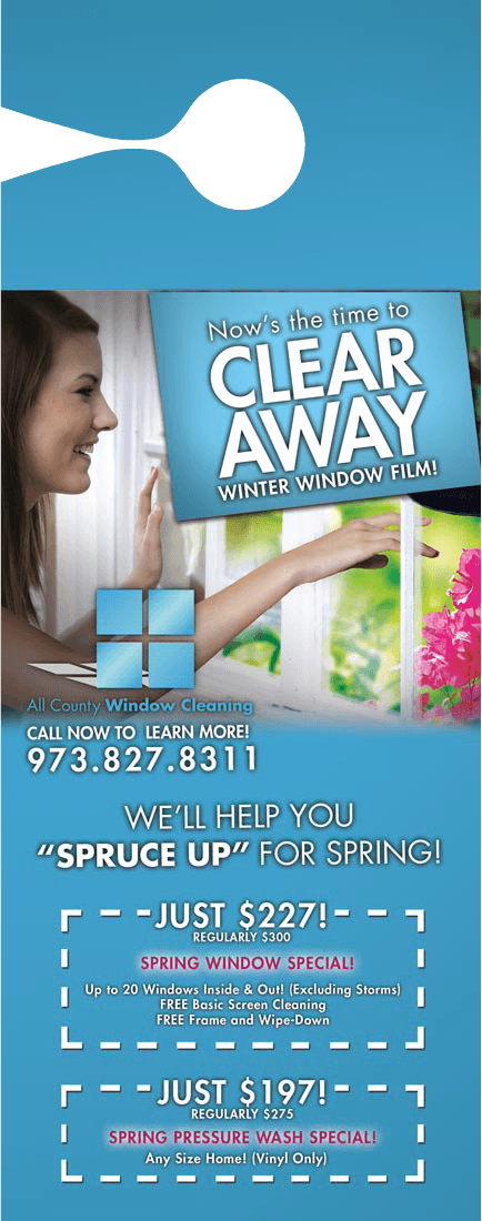 Clear Away - Door Hangers - 4.25 x 11