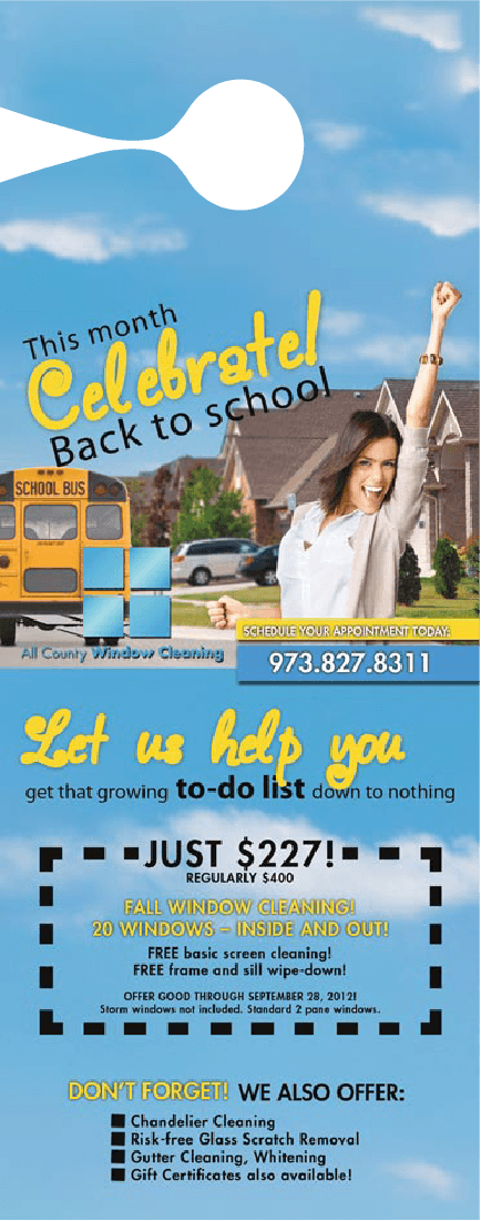 Celebrate Back To School - Door Hangers - 4.25 x 11