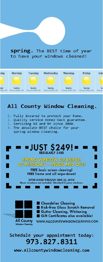Spring Weather Forecast - Door Hangers - 4.25 x 11