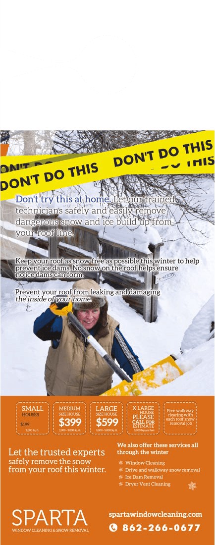 Don't Shovel Your Roof - Door Hangers - 4.25 x 11