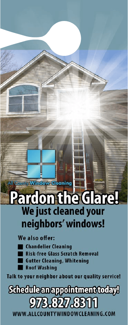 Pardon The Glare - Door Hangers - 4.25 x 11