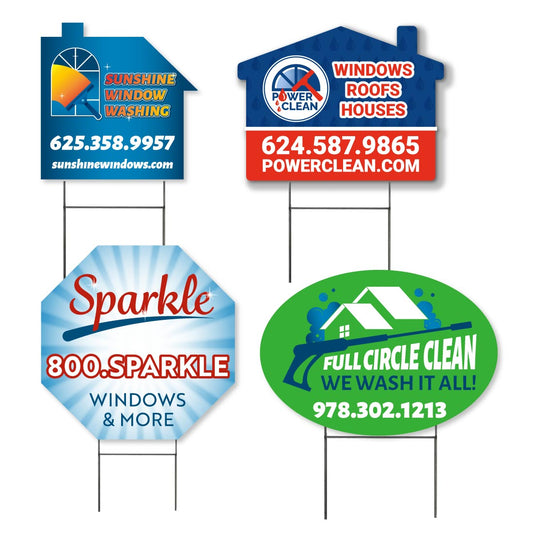 Die Cut Yard Signs - Stock Shapes