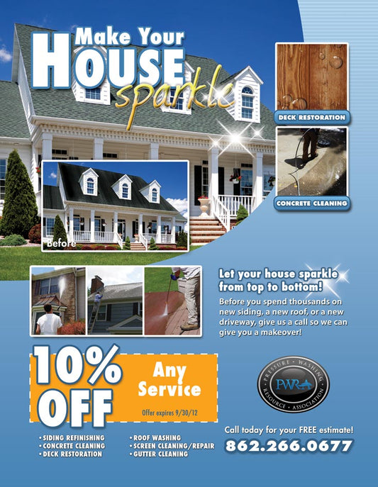House Wash Make Your House Sparkle - Flyers - 8.5 x 11
